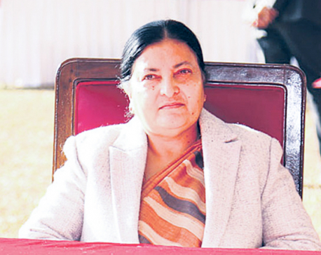 President Bhandari donates her two months' salary to COVID-19 fund