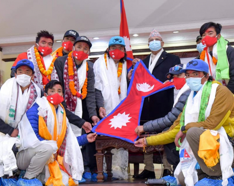 PM Oli felicitates Nepali mountaineering team that made history by climbing Mt K2 in winter (with photos)