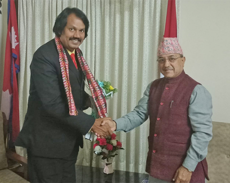 NC Vice-President Khadka holds meeting with Janamat Party Chairman Raut