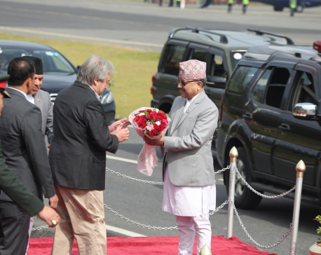 Secretary-General Guterres bid farewell, leaves Kathmandu after wrapping up official visit to Nepal