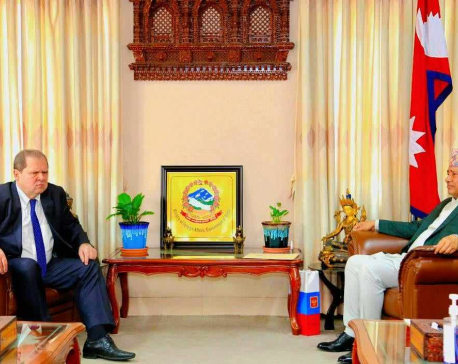 Russian envoy calls on Foreign Minister Shrestha