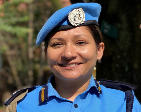 Nepali peacekeeper serving in Congo bags ‘United Nations Woman Police Officer of the Year’ Award