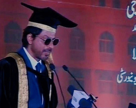 SRK receives doctorate degree for promoting Urdu