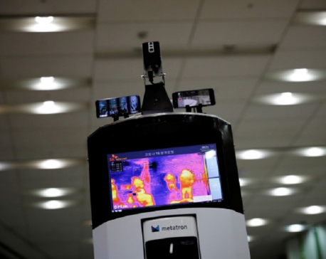 Armed with disinfectant and admonishments, South Korean robot fights coronavirus spread