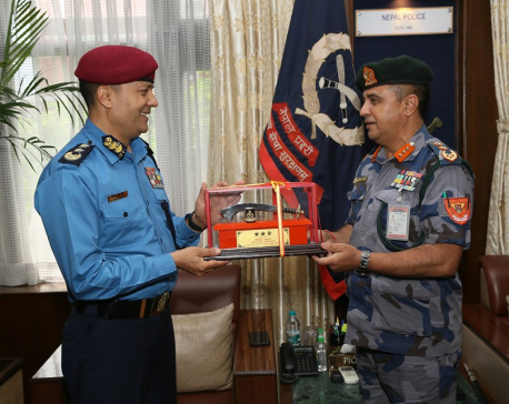 APF chief visits Nepal Police HQ to congratulate Chhetri