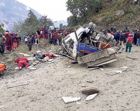 15 killed, 19 injured in Sindhupalchowk bus accident