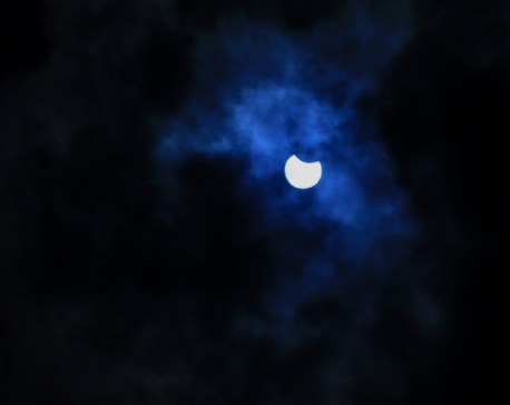 Photos: Partial solar eclipse as seen from Bhaktapur