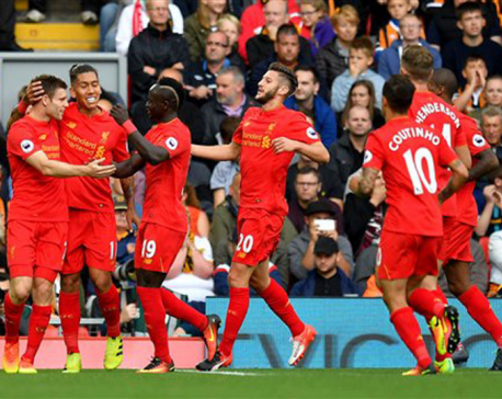 Liverpool thrashes Hull 5-1 in Premier League