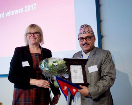 FSCN’s Thapa receives International Humanitarian Hero 2017 Award