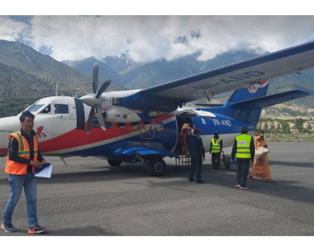 Jomsom-Pokhara air service resumes after two-month suspension due to weather conditions