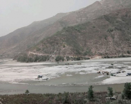 Random sand mining taking toll on the Sunkoshi River