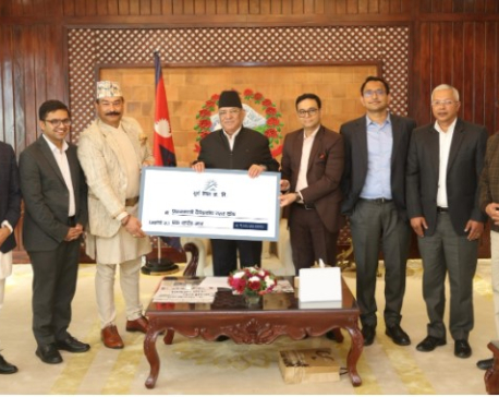 Surya Nepal donates Rs 14 million to help earthquake victims