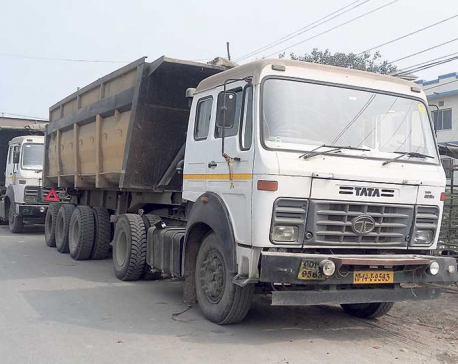 Overloaded carriers using decrepit bridge, four tippers seized