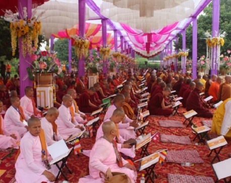 Second International Tripitaka chanting ceremony begins in Lumbini