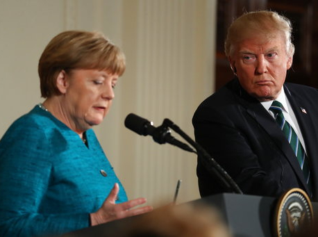 Common bonds aside, Trump and Merkel show little rapport