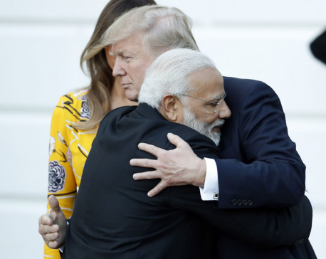 Trump and Modi exchange hugs, herald stronger US-India ties