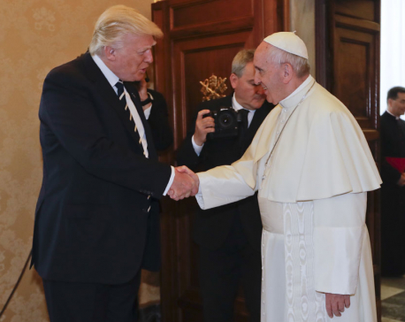 Having previously clashed, Trump and Pope Francis meet