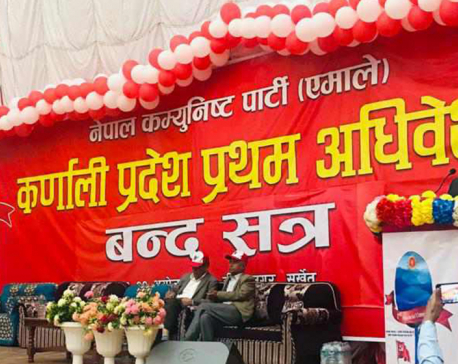 UML Karnali Convention: Discussion on economic and political reports underway