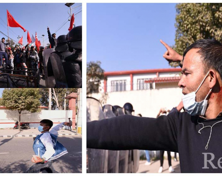 Agitators protest near parliament building, demanding withdrawal of MCC (With Photos)