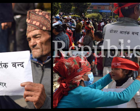 In Pictures: Slum dwellers protest against HPCIDBC’s decision