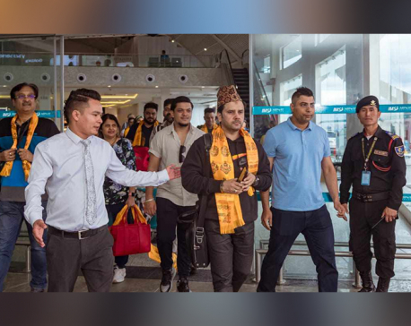 Bollywood singer Javed Ali arrives in Nepal