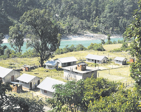 Human settlements near Karnali River at high risk of flood and landslide