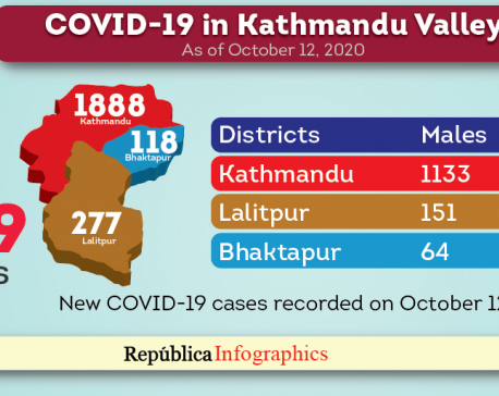 Kathmandu Valley’s COVID-19 case tally rises to 43,869 with 2,283 new cases in the past 24 hours