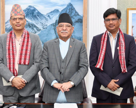 Newly-appointed Vice Chancellors call on PM Dahal