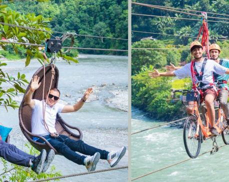 Hammock cable car, 360-degree swing, and tandem sky rope cycle launched in Sukute to draw more tourists