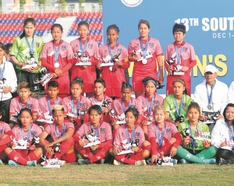 Nepal grabs silver in women's football