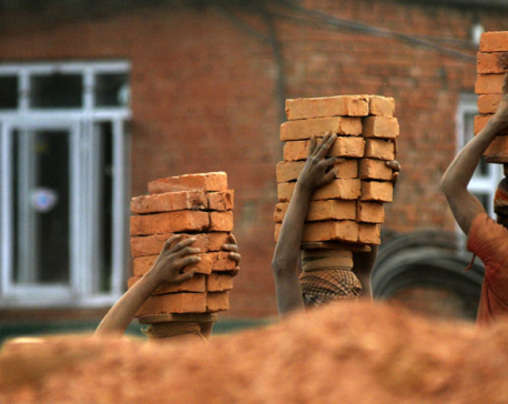 Pits dug for making bricks in Bhaktapur risking lives of children