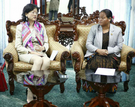 Chinese envoy Yu meets Speaker Gharti