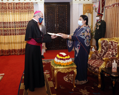 Five foreign envoys present credentials to Prez Bhandari