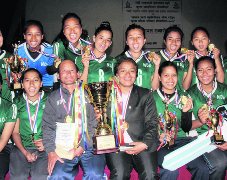 New Diamond lifts APF volleyball trophy