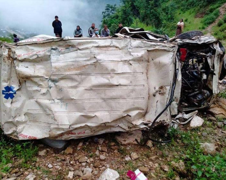 One dies in ambulance accident in Rolpa