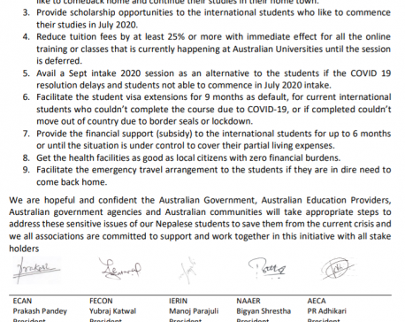 Help and support Nepali students in Australia on current COVID-19 crisis