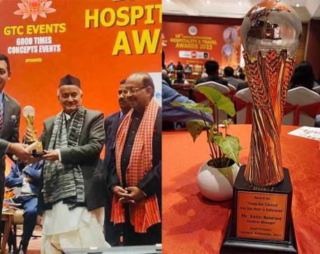 Dusit Princess Kathmandu receives Hospitality India Travel Award as ‘Young Neo-Classical Five-Star Hotel’