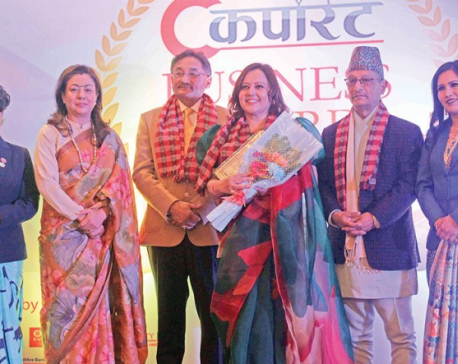 FWEAN President Gyawali and 28 entrepreneurs from various business conglomerates honored