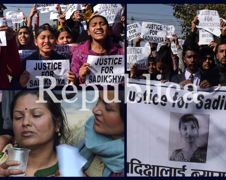 In Pictures: Students take to the streets demanding justice for Sadiksha Chaudhary