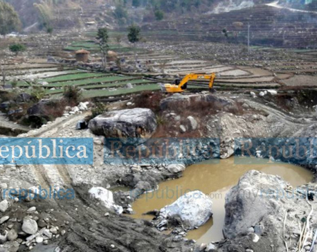 Bridge over Molung river in Okhaldhunga remains incomplete even after six years