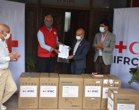 IFRC donates 100 units of oxygen concentrators to Nepal red Cross Society