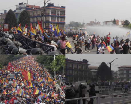 RPP stages demonstration in Kathmandu, clash with police (In Pictures)