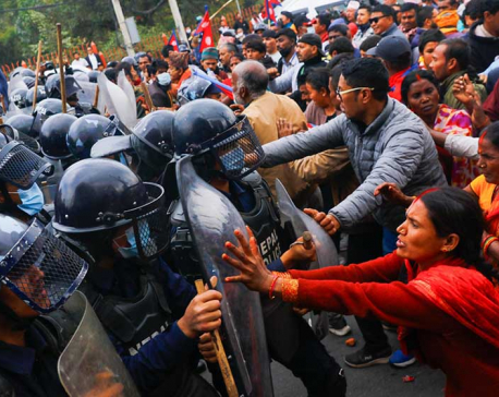 Durga Prasai supporters clash with police at Gaushala (In Photos)