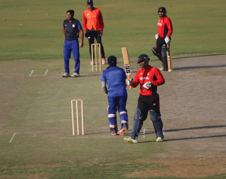 Gyanendra's ton in vain as Nepal loses first practice match
