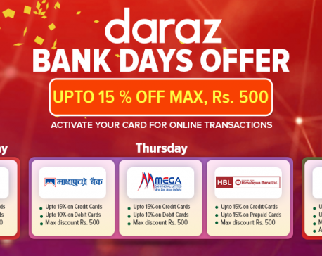 Daraz offers 15% off on card-prepayments