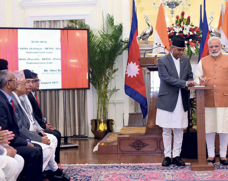 Deuba, Modi jointly inaugurate two cross-border transmission liness