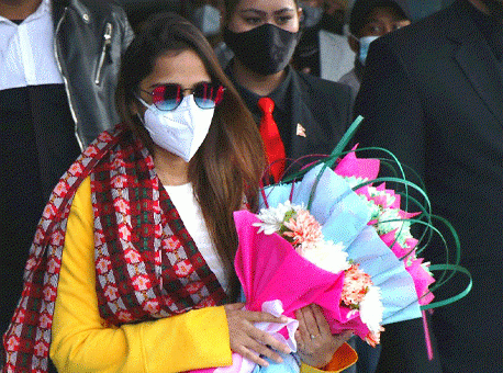 Bollywood singer Asees Kaur arrives in Nepal