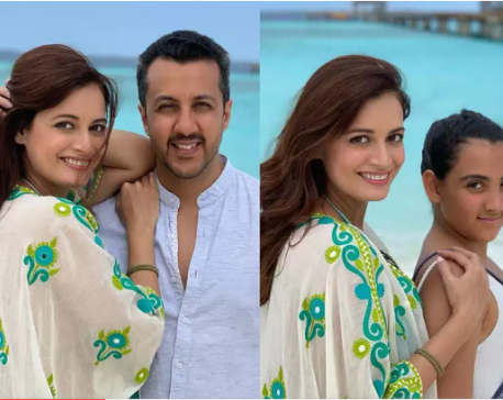 Dia Mirza shares first picture with husband Vaibhav Rekhi and step-daughter Samaira from their Maldives vacay