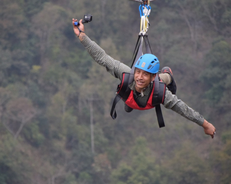 Dharan hosts first commercial zip flyer adventure in province 1