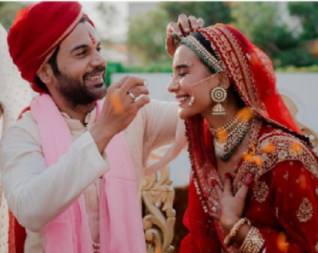 Rajkummar Rao and Patralekhaa’s first photos from wedding reception are here, couple dances to Shah Rukh Khan song